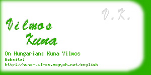 vilmos kuna business card